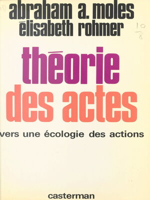 cover image of Théorie des actes